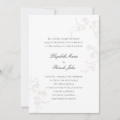 Moderne Klassieker Delicate Wild Roses Witte Bruil Kaart (Voorkant)