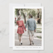 Moderne Klassieker Twee Foto's QR-code Save The Date (Voorkant)