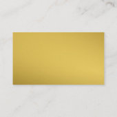 Moderne Klassieker Zwart Wit Goud Monogram Visitekaartje (Achterkant)