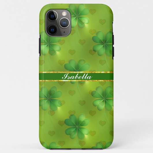 Moderne klaver 4 Lijsten Groen Collectie Case-Mate iPhone Case (Achterkant)