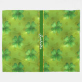 Moderne klaver 4 Lijsten Groen Collectie Fleece Deken (Voorkant (Horizontaal))