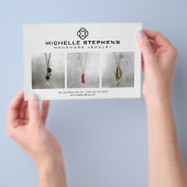 Moderne Klaver Logo Luxe Boutique Foto Wit Flyer (Hand)