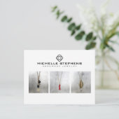 Moderne Klaver Logo Luxe Boutique Witte Foto Briefkaart (Staand voorkant)