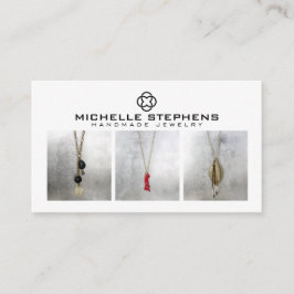 Moderne Klaver Logo Luxe Boutique Witte Foto Visitekaartje