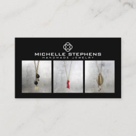 Moderne Klaver Logo Luxe Boutique Zwart Foto Visitekaartje