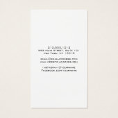 Moderne Klaver Logo Sieraden Oorbel Houder Wit Visitekaartje (Achterkant)