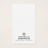 Moderne Klaver Logo Sieraden Oorbel Houder Wit Visitekaartje (Voorkant)