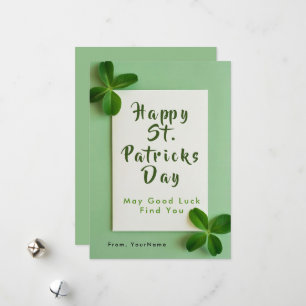Moderne klaver St. Patrick's Day Goede Gelukskaart Feestdagenkaart