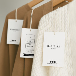 Moderne kleding hanglabel, Prijskaartje voor kledi Visitekaartje