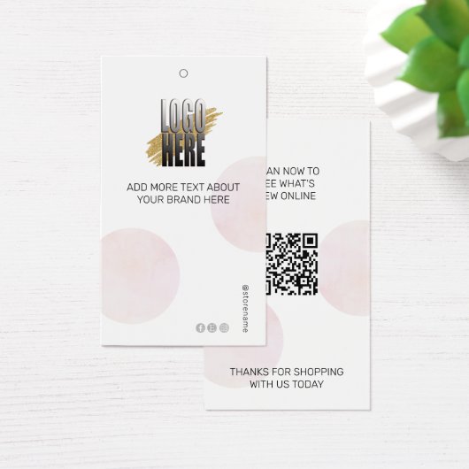 Moderne Kleding Logo QR Code Mode Display Label Visitekaartje (Bureau)