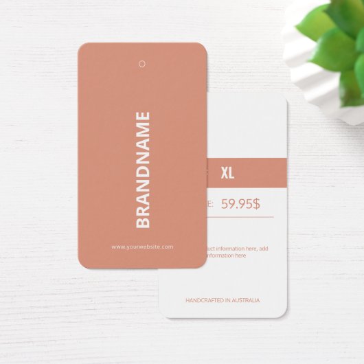 Moderne Kledingprijs Hang Label Visitekaartje (Bureau)