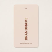 Moderne Kledingprijs Hang Label Visitekaartje (Voorkant)