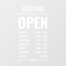 Moderne Kledingwinkel Winkel Openingstijden Begroe Raamsticker