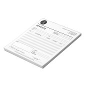 Moderne kleine bedrijfs Factuur Verkoop Gray Notitieblok (Linkerzijde)