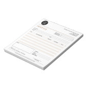 Moderne kleine bedrijfs Factuur Verkoop ontvangt b Notitieblok (Linkerzijde)
