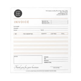 Moderne kleine bedrijfs Factuur Verkoop ontvangt b Notitieblok