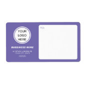 Moderne kleine bedrijven Logo Paarse verzending Etiket (Voorkant)