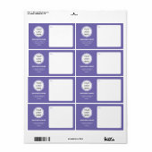 Moderne kleine bedrijven Logo Paarse verzending Etiket (Full Sheet)