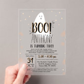 Moderne kleine boe! Halloween 2e verjaardag Acryl Uitnodigingen (Insitu (Draagbaar))