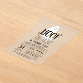 Moderne kleine boe! Halloween 2e verjaardag Acryl Uitnodigingen (Laagn)