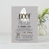 Moderne kleine boe! Halloween 2e verjaardag Kaart (Staand voorkant)