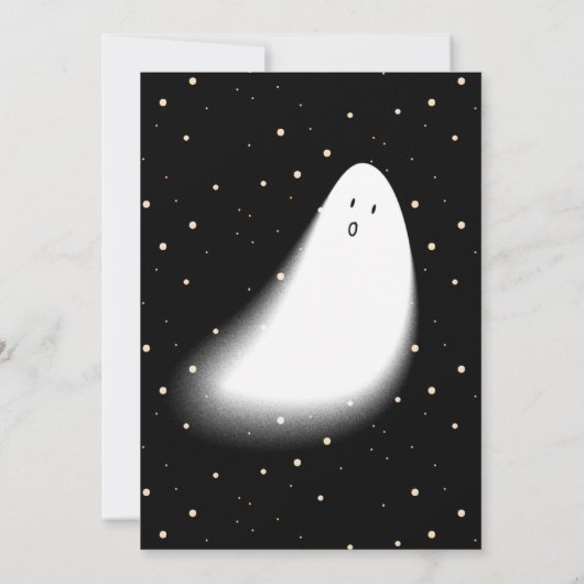 Moderne kleine boe! Halloween Baby shower Kaart (Achterkant)