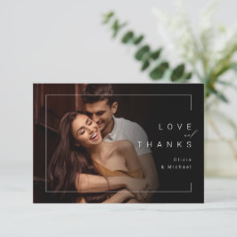 Moderne kleine foto's bruiloft bedankt