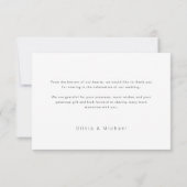 Moderne kleine foto's bruiloft bedankt (Achterkant)