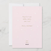 Moderne kleine kerstboom feestdagenkaart (Achterkant)
