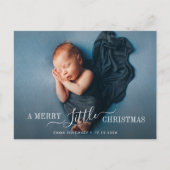 moderne kleine kerstkaart met geboortedatum briefkaart (Voorkant)