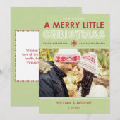 Moderne kleine kerstkaartje voor prettig feest feestdagenkaart (Voorkant / Achterkant)