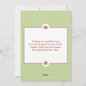 Moderne kleine kerstkaartje voor prettig feest feestdagenkaart (Achterkant)