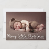 Moderne kleine Kerstmis geboorte aankondiging (Voorkant)