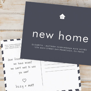 Moderne, kleine, kleine, nieuwe startpagina met he aankondigingskaart