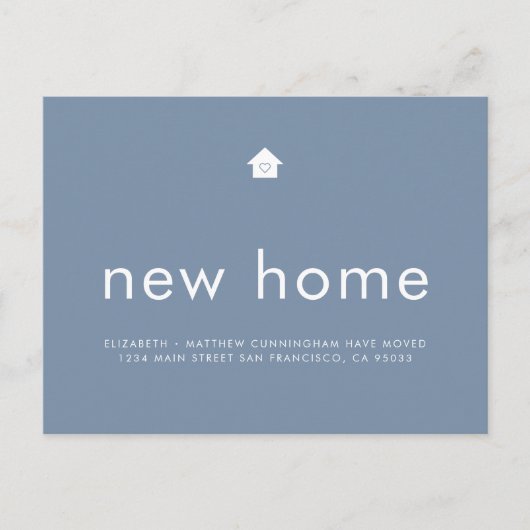 Moderne, kleine, kleine, nieuwe startpagina met he aankondigingskaart (Voorkant)