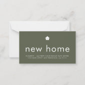 Moderne, kleine, kleine, nieuwe startpagina met he notitiekaartje (Voorkant)