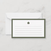 Moderne, kleine, kleine, nieuwe startpagina met he notitiekaartje (Achterkant)