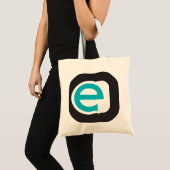 Moderne kleine letter e tote bag (Voorkant (product))
