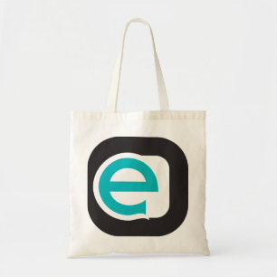 Moderne kleine letter e tote bag