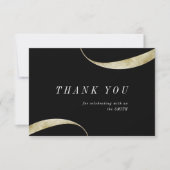 Moderne, kleine, minimalistische folie van faux go bedankkaart (Voorkant)