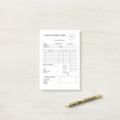 Moderne kleine onderneming aangepaste order verkoo post-it® notes (Op bureau)