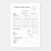 Moderne kleine onderneming aangepaste order verkoo post-it® notes (Voorkant)