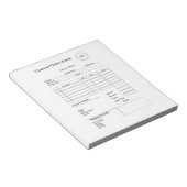 Moderne kleine onderneming aangepaste orderverkoop notitieblok (Schuin)