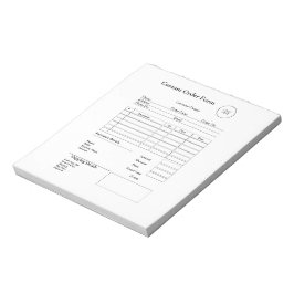 Moderne kleine onderneming aangepaste orderverkoop notitieblok