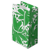 Moderne kleine, op maat gesneden Floral Green Gift Klein Cadeauzakje (Achterkant Gekanteld)