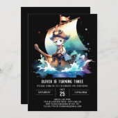 Moderne kleine piraat verjaardag kaart (Voorkant / Achterkant)