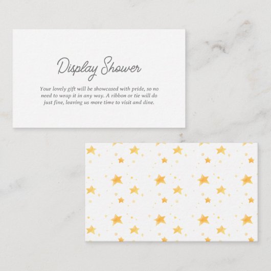 Moderne kleine sterren display douchewand Kaart (Voorkant / Achterkant)