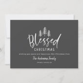 Moderne kleine superboer zegende kerstmis feestdagenkaart (Voorkant)