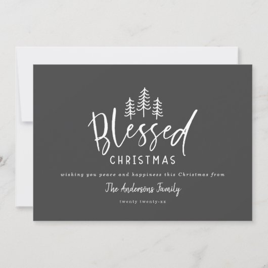 Moderne kleine superboer zegende kerstmis feestdagenkaart (Voorkant)