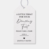 Moderne kleine Treat voor dansende voeten Trouwbor Cadeaulabel (Voorkant)